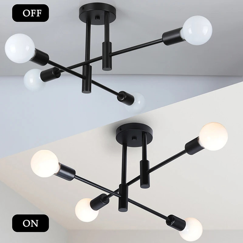 LAMPARA TECHO MODELO LIMBA COLOR NEGRO DEKORA DK-14 BK - 3