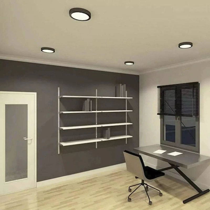 FOCO LED 6 W REDONDO NEGRO CALIDO 3000K DEKORA - 3