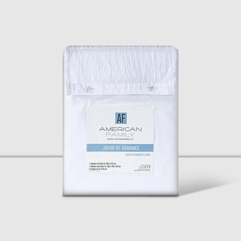 SABANAS KING MICROFIBRA PLIZADA BLANCO - 4