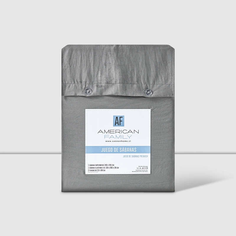 SABANAS 2 PLAZAS MICROFIBRA PREWASH GRIS - 3