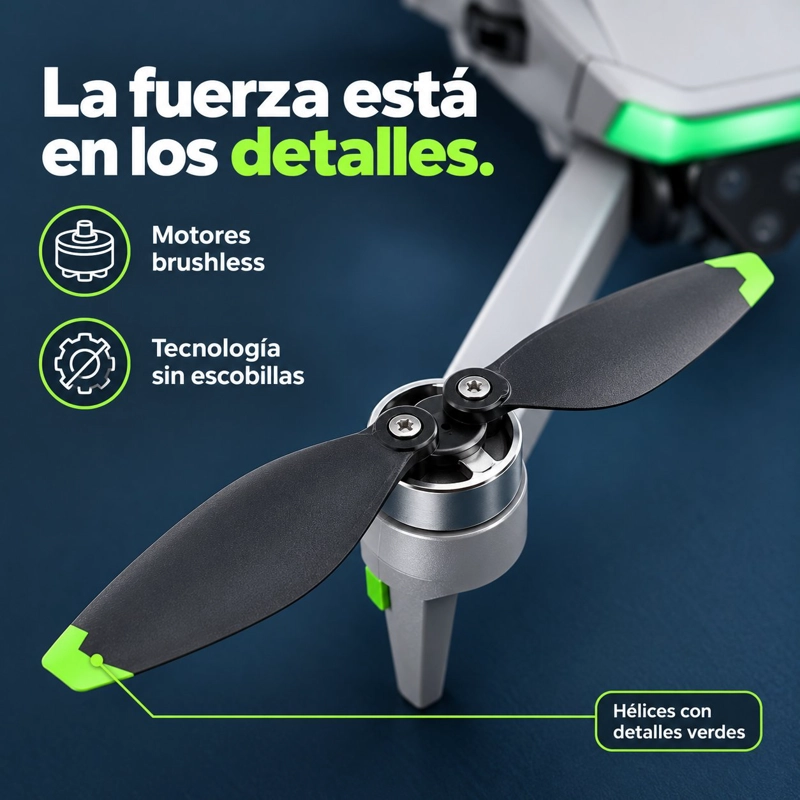 DRON PLEGABLE DIF FP-L990 4K GRIS DOBLE CAMARA PANTALLA 5,5 PULGADAS 2 BATERIAS BRUSHLESS Y ESTUCHE - 5