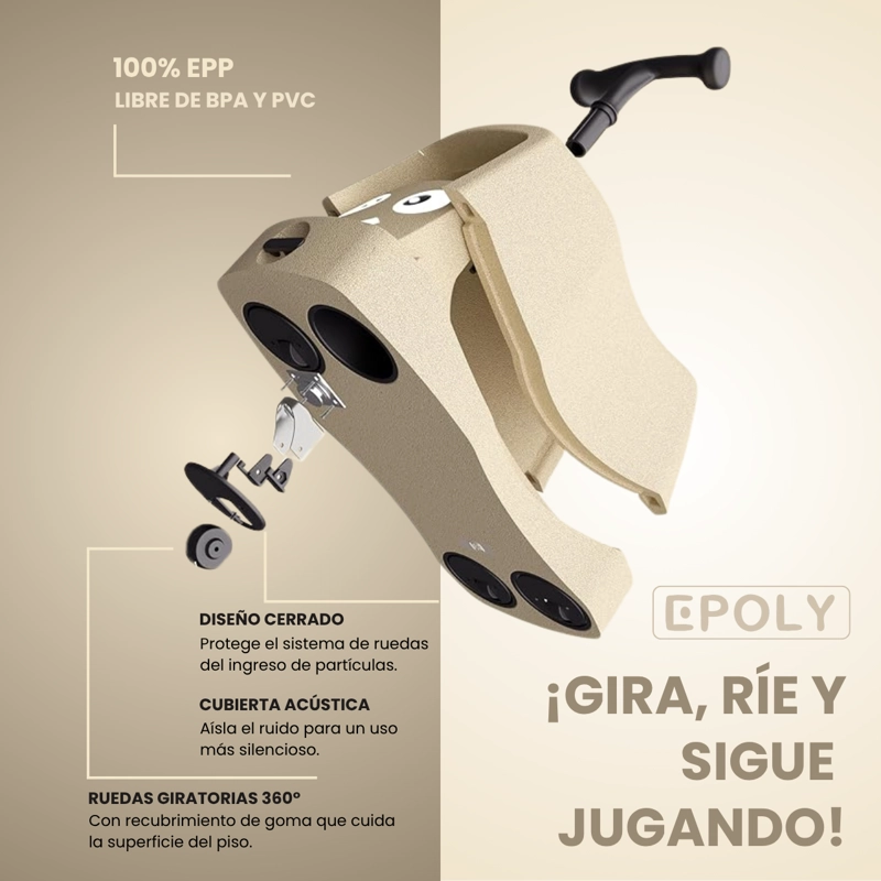 POLY GO CAMINADOR BEBE S NIÑOS 4 EN 1 MATERIAL SEGURO - 4
