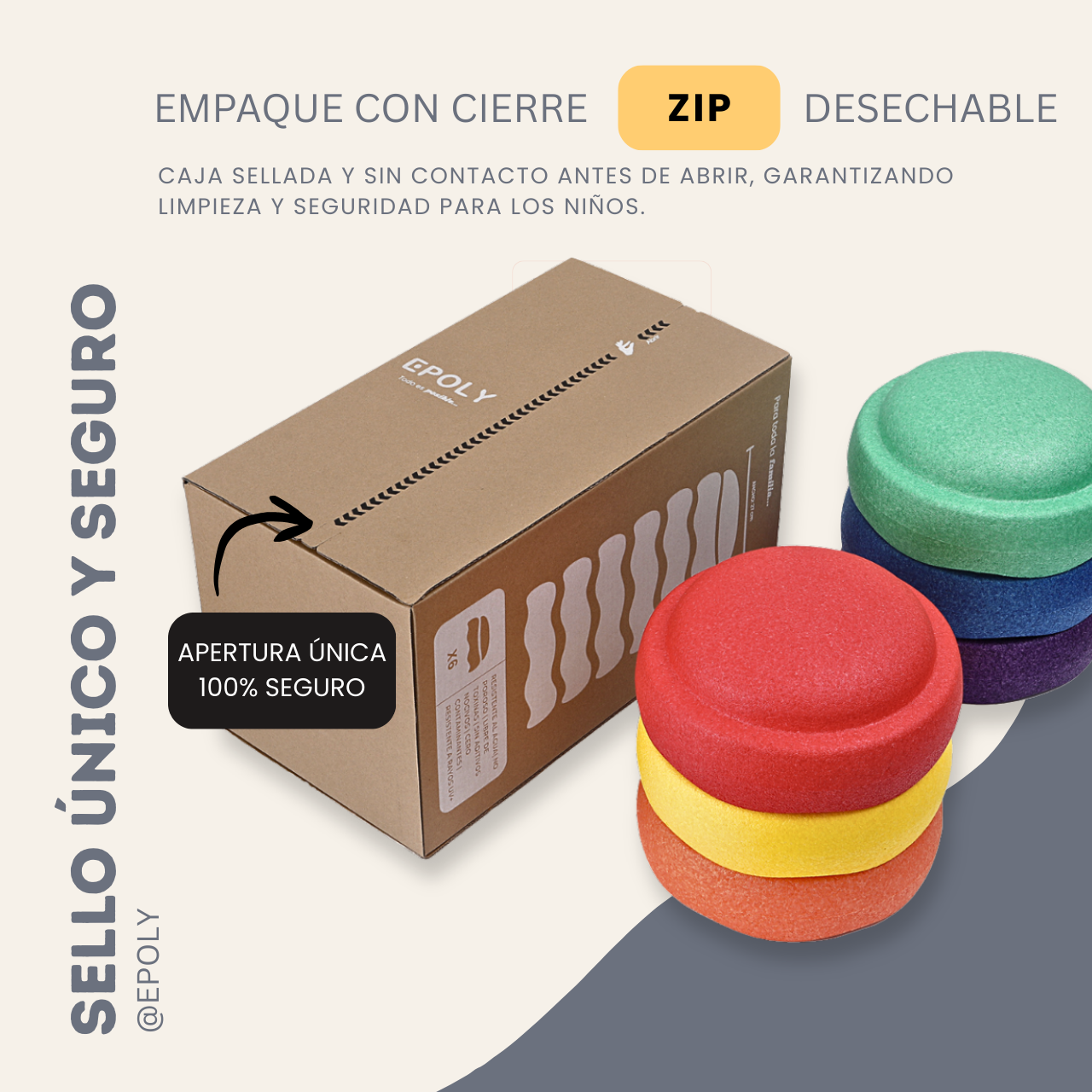 POLY UP PIEDRAS DE EQUILIBRIO JUEGO SENSORIAL SEGURO LIVIANO - 4