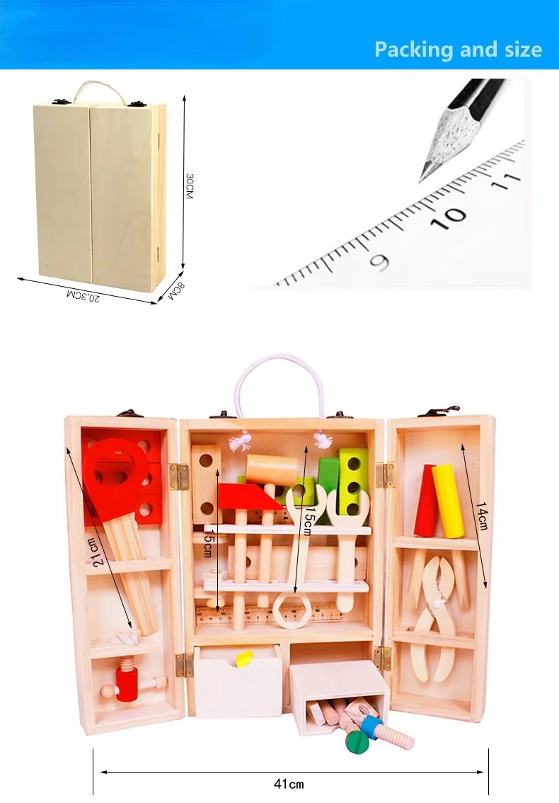 JUGUETE HERRAMIENTAS EN MADERA NIÑOS TOY COD10005 - 10