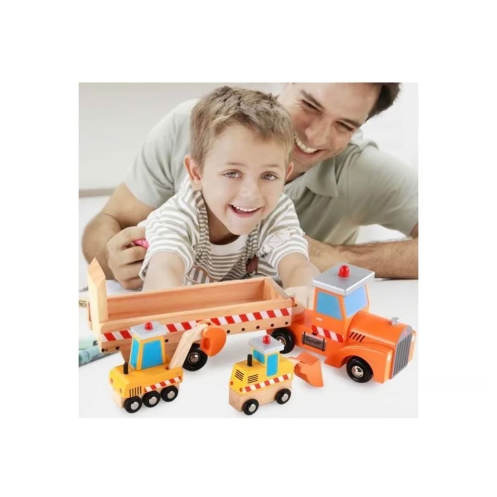 SET EGLO CAMIÓN CONSTRUCCIÓN EN MADERA HOT COD10001 - 1