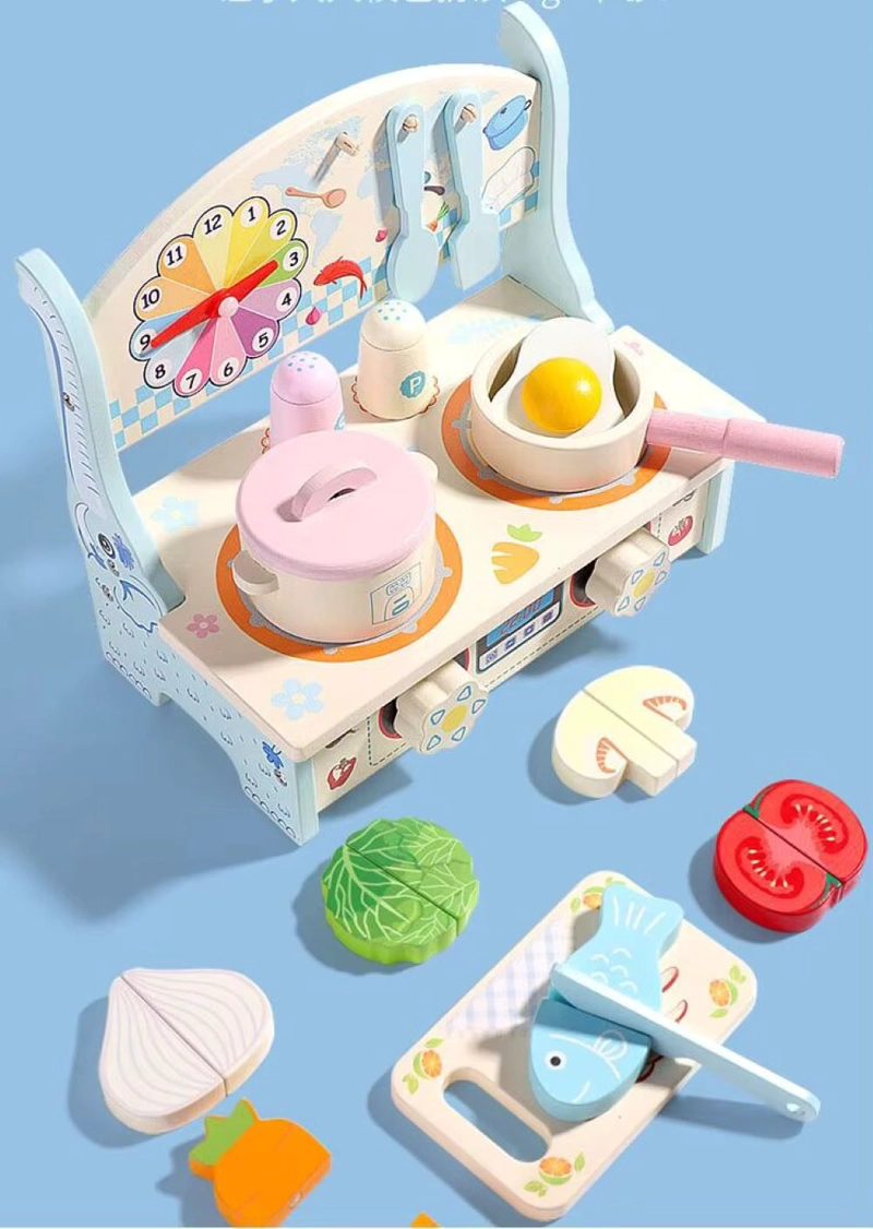 JUGUETE MADERA CEBRA COCINA NIÑAS NIÑOS COD10008 - 9