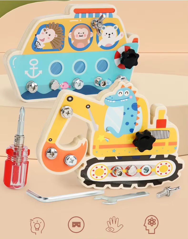 JUEGO MINI HERRAMIENTA DESTORNILLADOR NIÑOS JUGUETE BOTE - 1