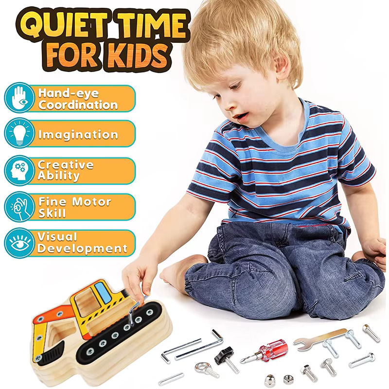 JUEGO MINI HERRAMIENTA DESTORNILLADOR NIÑOS JUGUETE BOTE - 5