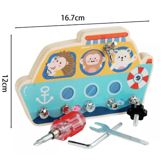 JUEGO MINI HERRAMIENTA DESTORNILLADOR NIÑOS JUGUETE BOTE - 7