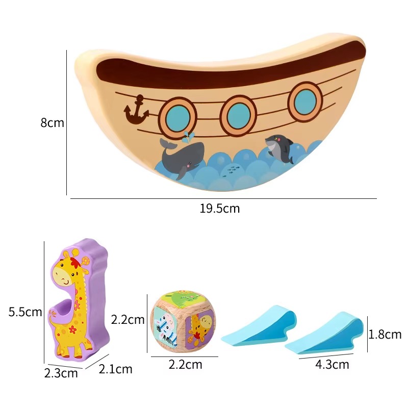 JUEGO DIDÁCTICO BALANCE Y EQUILIBRIO ARCA ANIMALES - 7