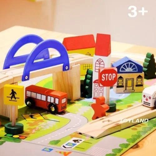 PISTA TREN A PILAS NIÑOS CON RIELES Y ACCESORIOS C10056 - 3