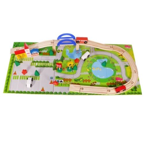 PISTA TREN A PILAS NIÑOS CON RIELES Y ACCESORIOS C10056 - 5