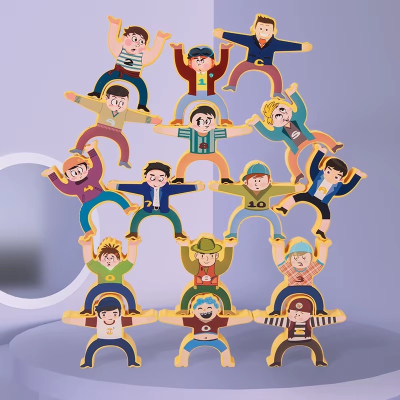 JUGUETES DE MADERA PARA APILAR BLOQUES DE EQUILIBRIO FUERZA - 2