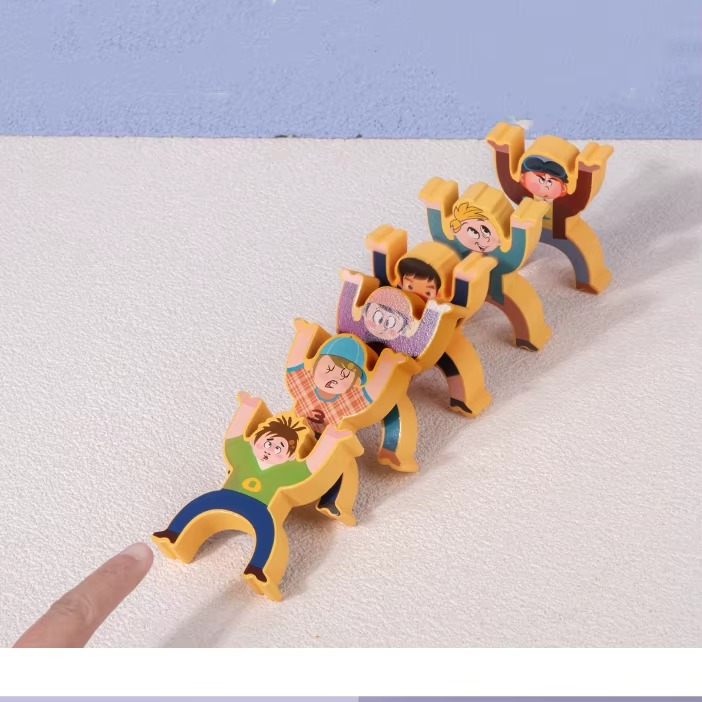 JUGUETES DE MADERA PARA APILAR BLOQUES DE EQUILIBRIO FUERZA - 4