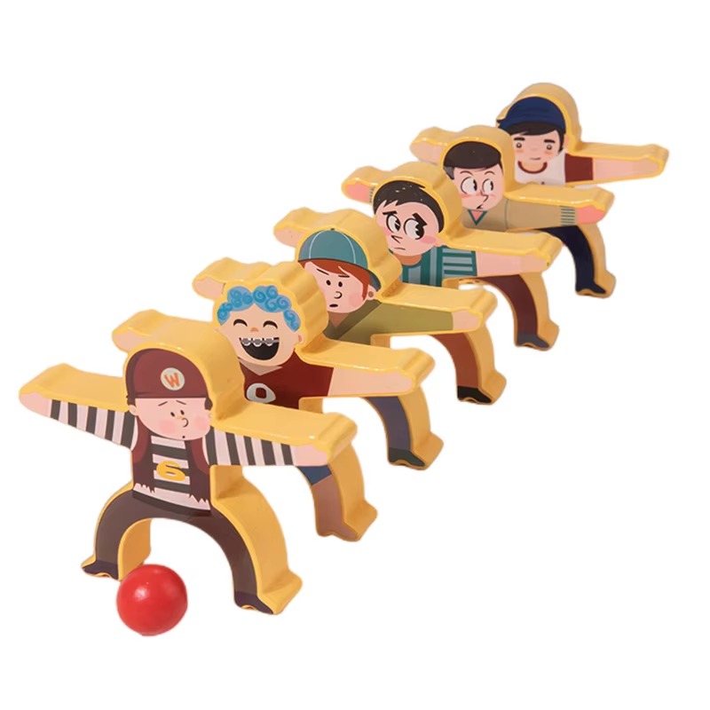JUGUETES DE MADERA PARA APILAR BLOQUES DE EQUILIBRIO FUERZA - 5