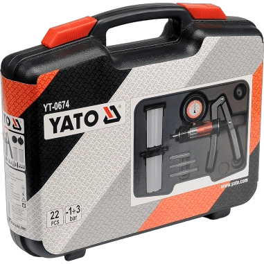 MEDIDOR DE VACIO CON PURGADOR DE FRENOS - YATO - 1