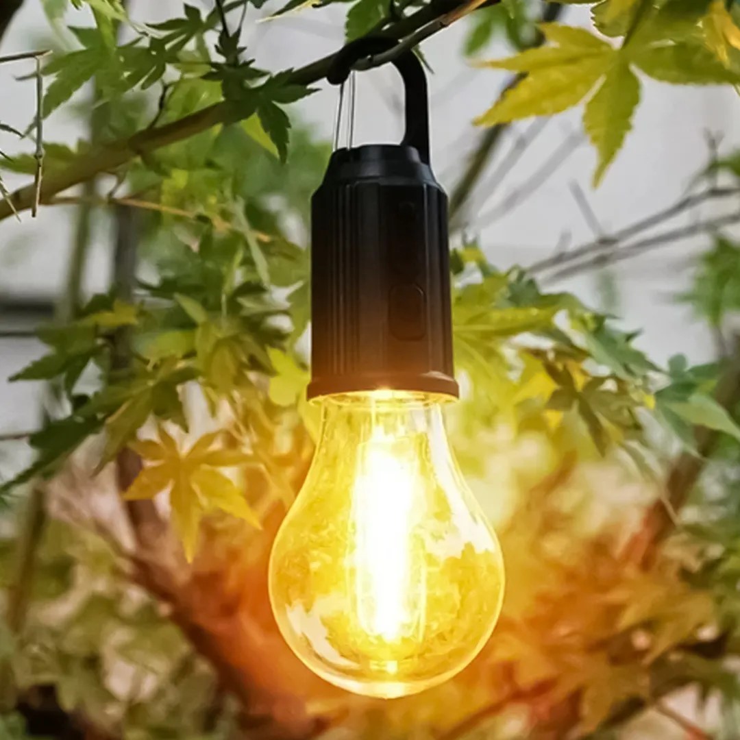 LAMPARA PORTÁTIL TIPO AMPOLLETA LED CAMPING RECARGABLE - 3