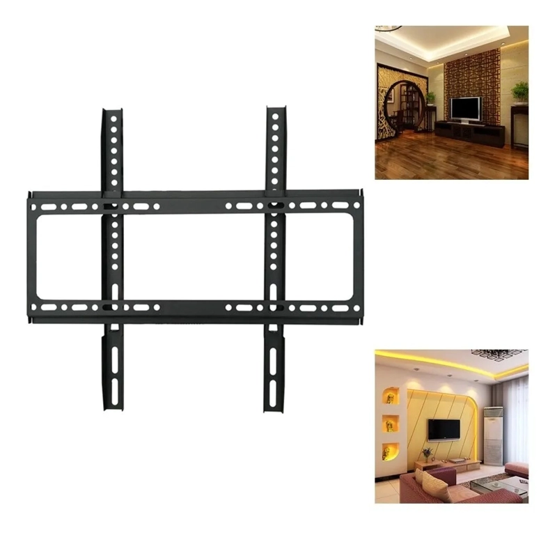 SOPORTE TV PARED MURO LCD LED FIJO 26 A 63 PULGADAS 50KG EN COLOR NEGRO - 1