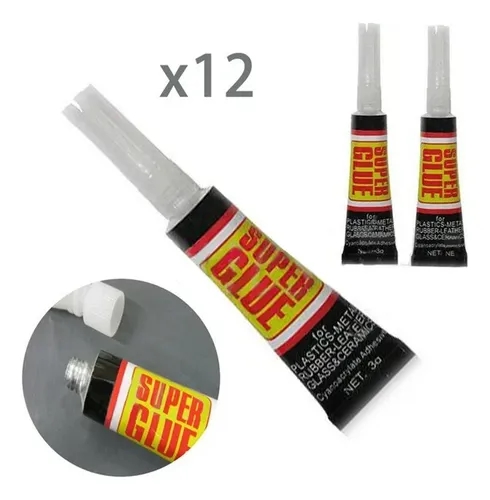 GOTITA SUPER PEGAMENTO 3GR TIPO GOTITA SUPER GLUE PACK DE 12 UNIDADES - 1