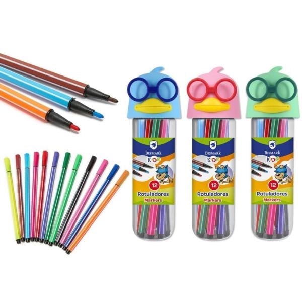 MARCADORES ESTUCHE DE PATITO 12 COLORES - 1