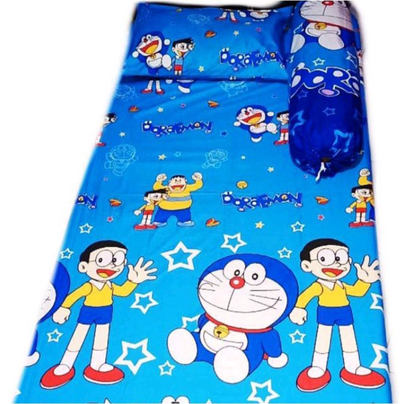 MANTA CON DISEÑO DE DORAEMON, MANTA SIESTA  PARA NIÑOS INVIERNO 120X150CM - 1