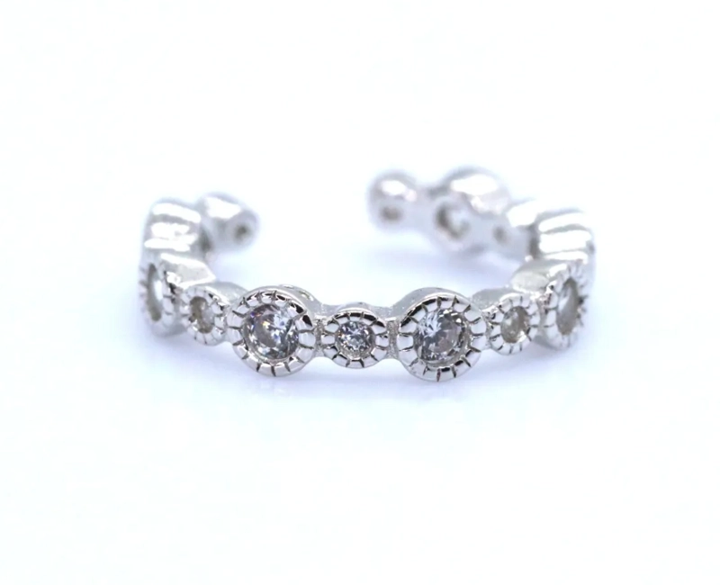 ARO EARCUFF CON CIRCONES PLATA 925 - 1