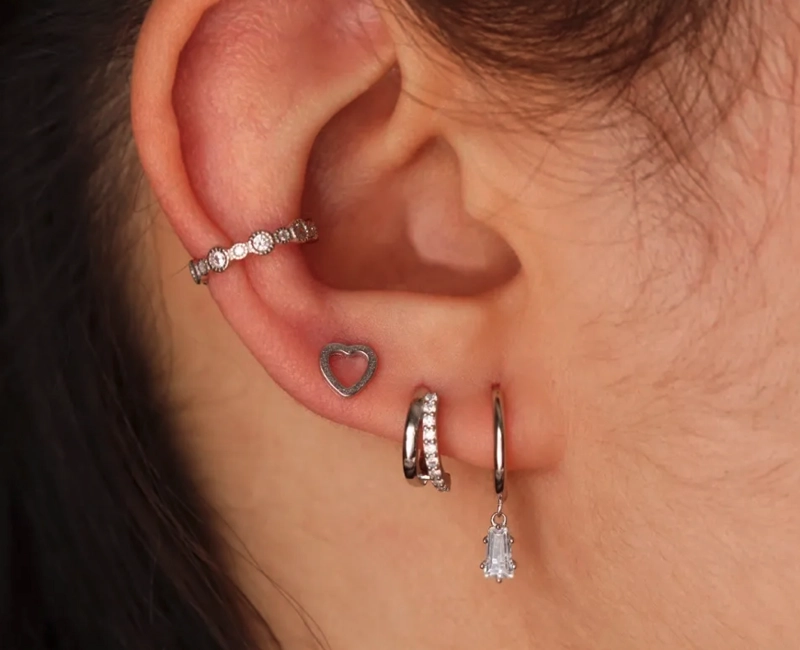 ARO EARCUFF CON CIRCONES PLATA 925 - 2