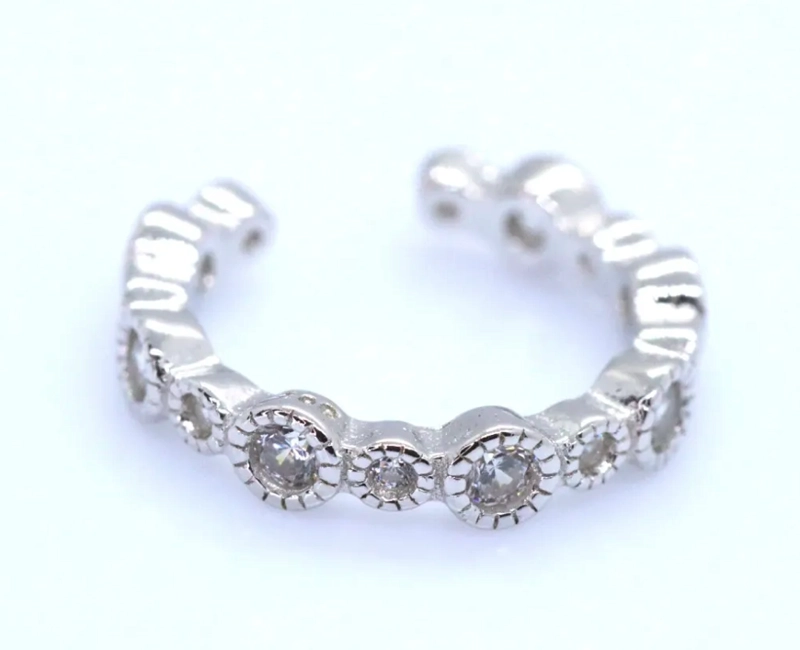 ARO EARCUFF CON CIRCONES PLATA 925 - 3