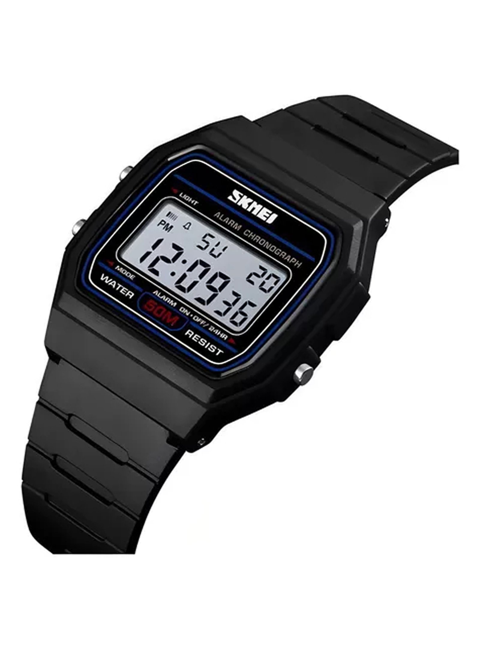 SKMEI 1412 NEGRO – RELOJ DIGITAL PARA MUJER, RETRO, RESISTENTE AL AGUA Y FUNCIONAL - 2