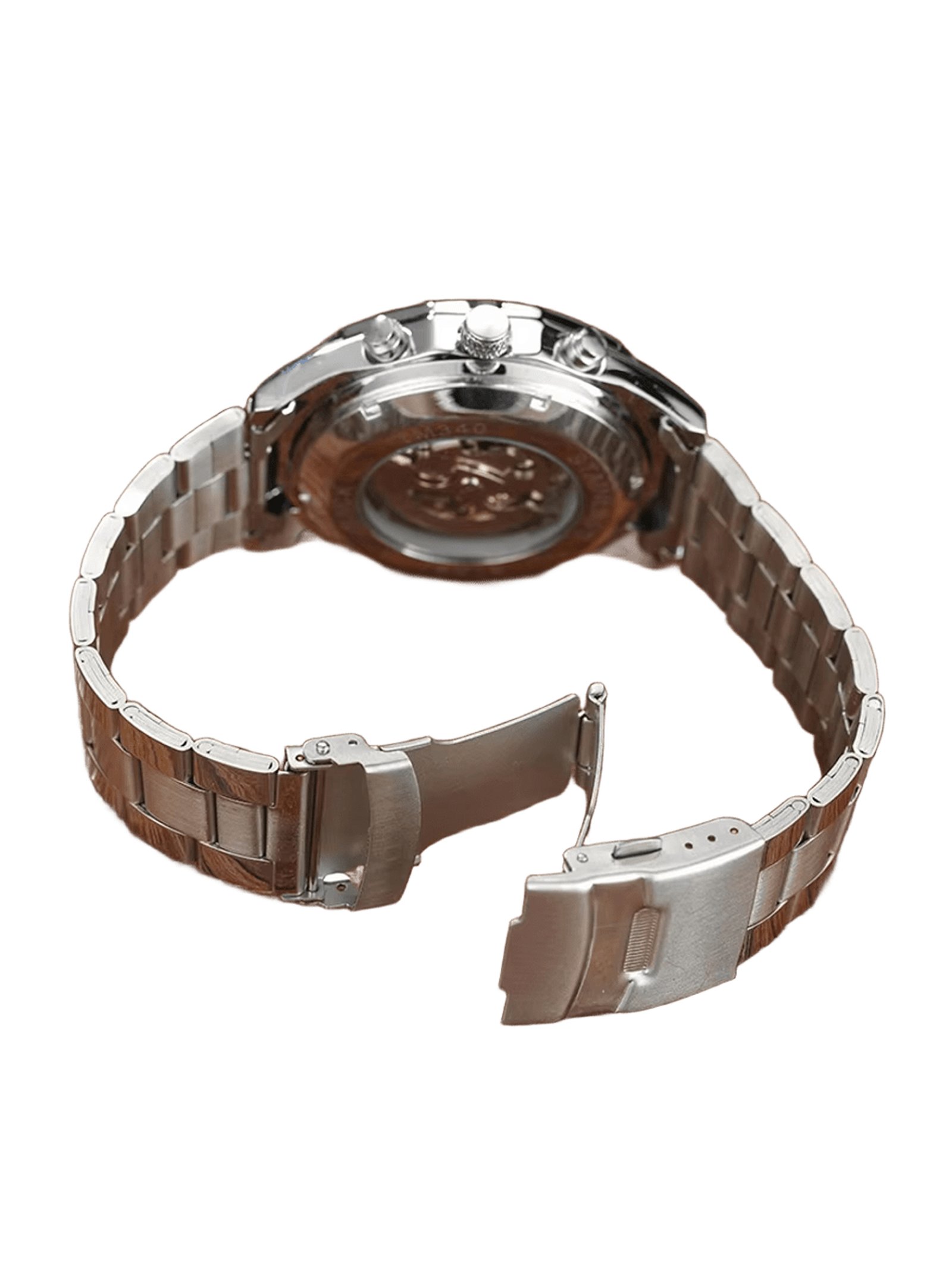 RELOJ AUTOMATICO TM340-SB SKELETON, CORREA METALICA Y DISEÑO PREMIUM - 4