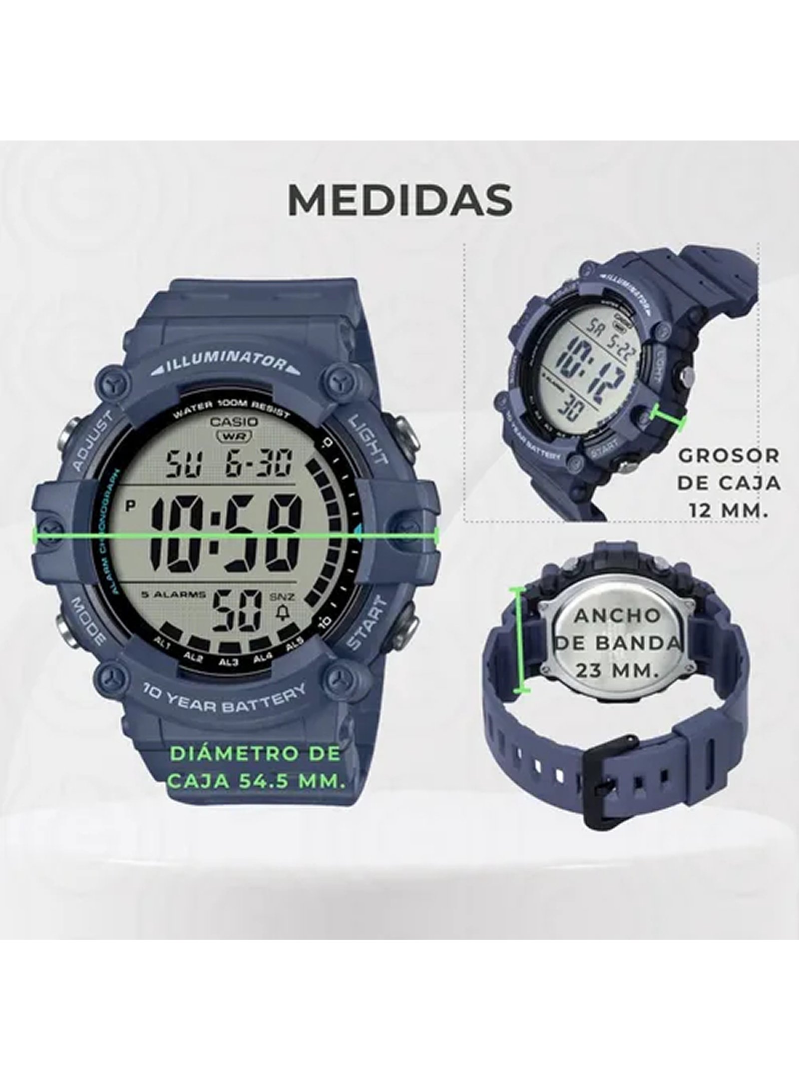 CASIO AE-1500WH-2AV DH338 – RESISTENCIA, FUNCIONALIDAD Y DISEÑO MODERNO - 3