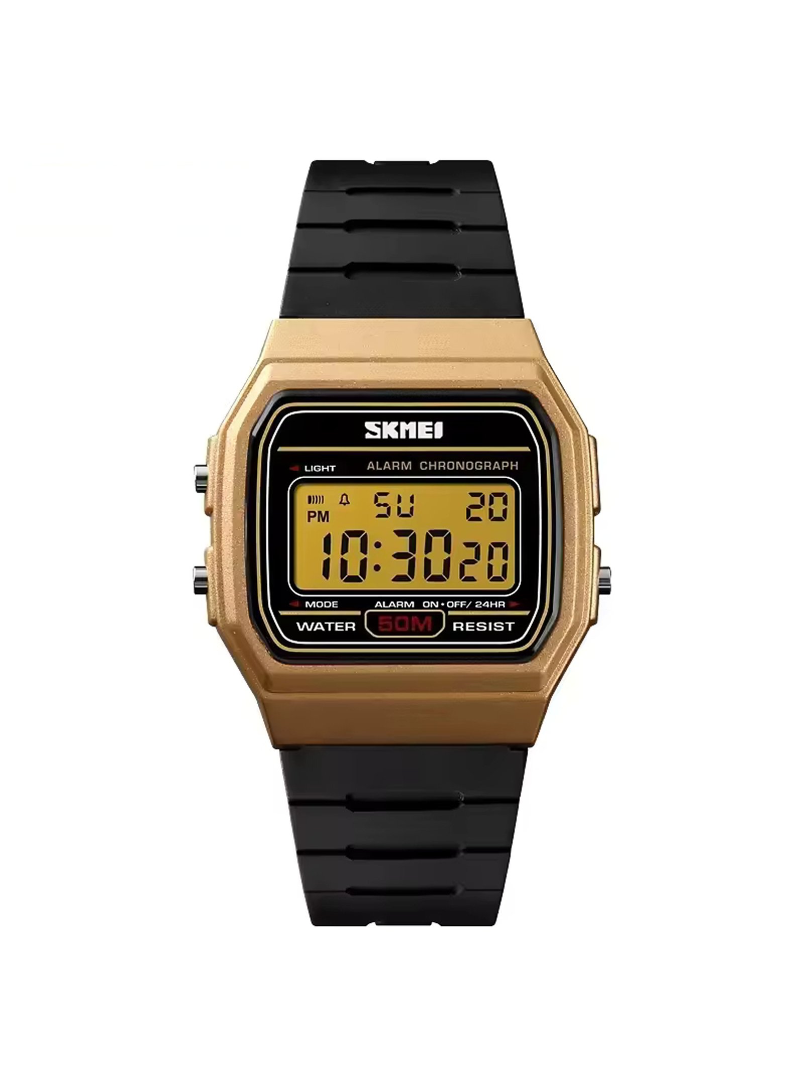 SKMEI 1412 DORADO – RELOJ DIGITAL PARA MUJER, RETRO, RESISTENTE AL AGUA Y FUNCIONAL - 1