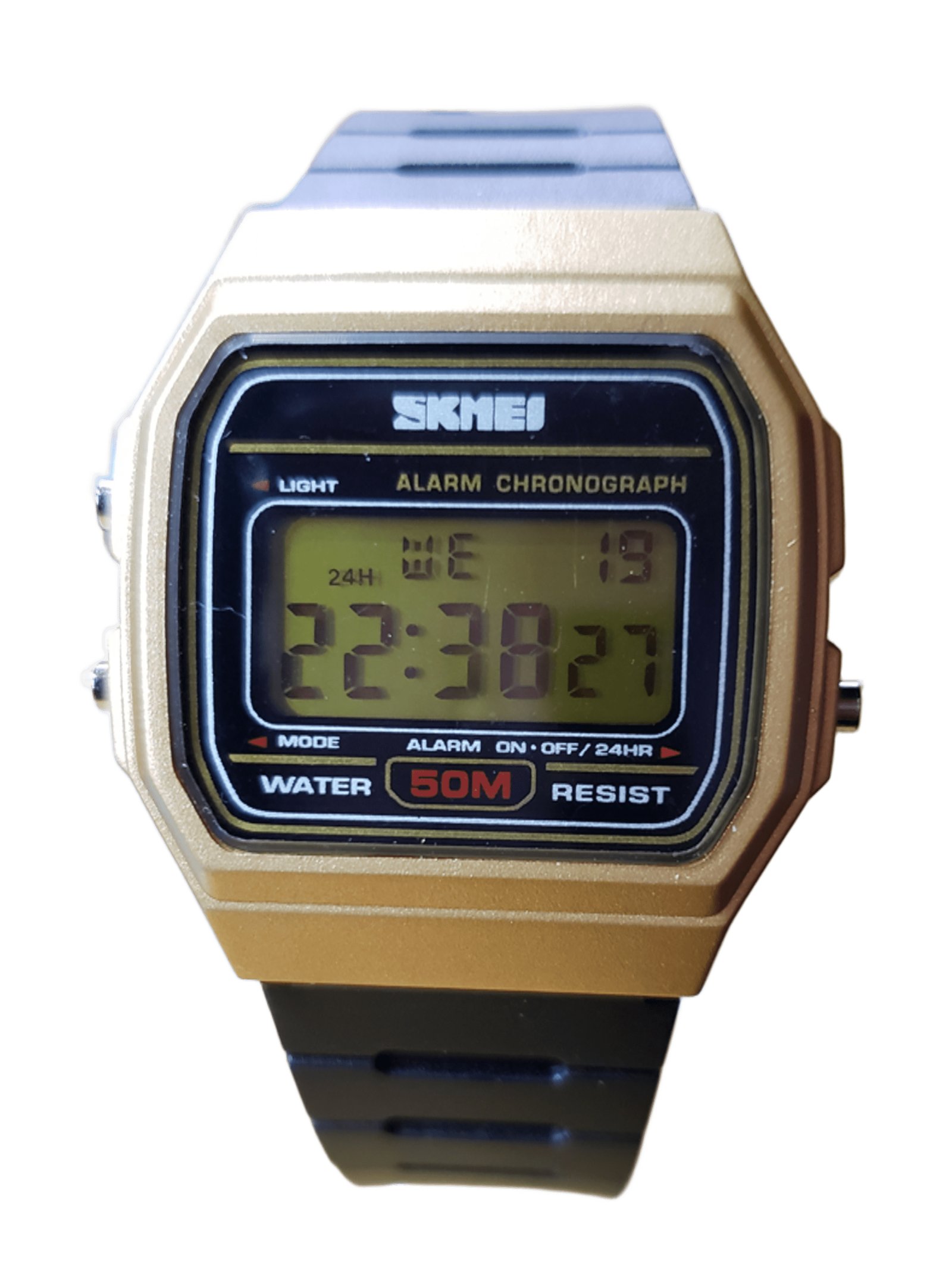 SKMEI 1412 DORADO – RELOJ DIGITAL PARA MUJER, RETRO, RESISTENTE AL AGUA Y FUNCIONAL - 2