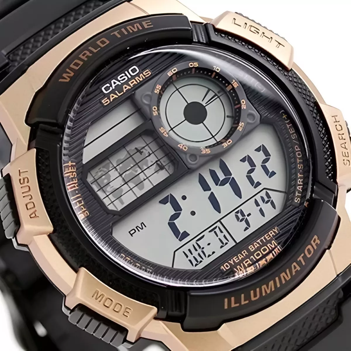 RELOJ CASIO RED WORLD TIME AE-1000W-1A3VDF - 2