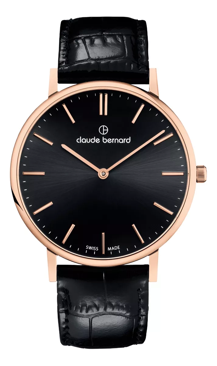RELOJ CLAUDE BERNARD BLACK SLIM LINE HOMBRE 20219.37RCNIR - 1