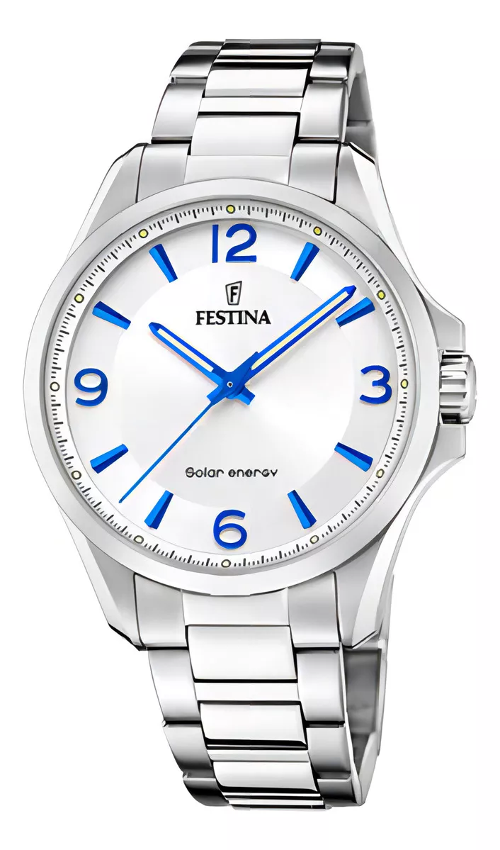 RELOJ FESTINA SOLAR ENERGY PARA HOMBRE DE ACERO F20656.1 SS COLOR DE LA MALLA PLATEADO COLOR DEL BIS - 1