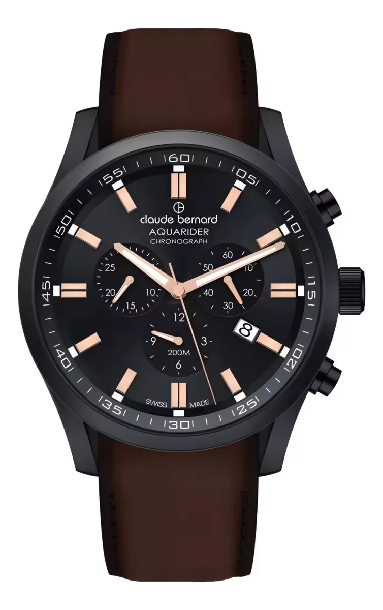 RELOJ CLAUDE BERNARD CRONÓGRAFO CAFE HOMBRE 10222.37NCNIR - 1