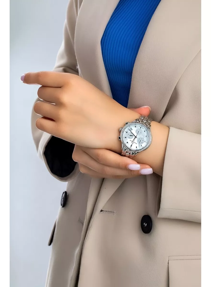RELOJ CLAUDE BERNARD CHRONOGRAPH 38MM MUJER 10232.3PMNAIN - 4
