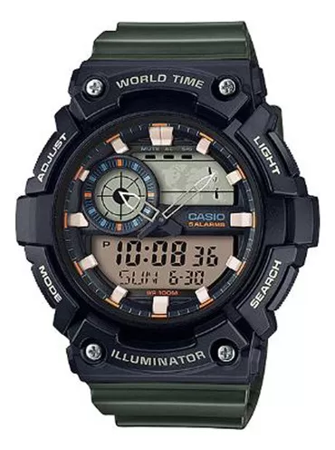 RELOJ PULSERA DE HOMBRE CASIO STEEL STANDARD NEGRO - 1