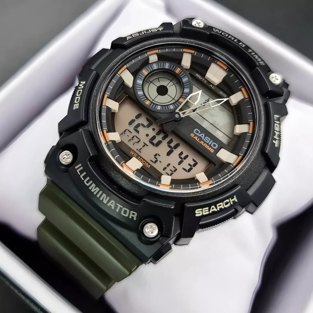 RELOJ PULSERA DE HOMBRE CASIO STEEL STANDARD NEGRO - 2