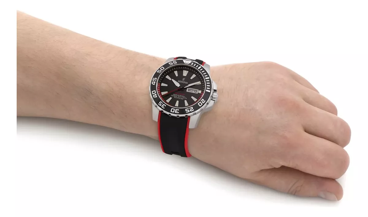 RELOJ FESTINA F20662.3 HOMBRE THE ORIGINALS/DIVER NEGRO COLOR DE LA MALLA NEGRO/ROJO COLOR DEL BISEL - 4
