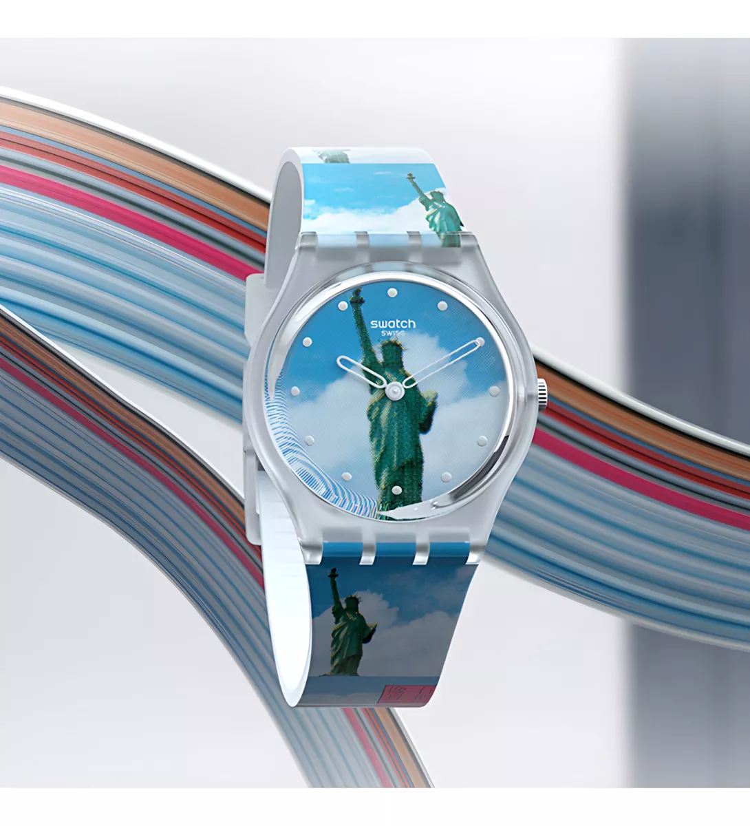 RELOJ SWATCH UNISEX NEW YORK BY TADANORI YOKOO GZ351 - 4