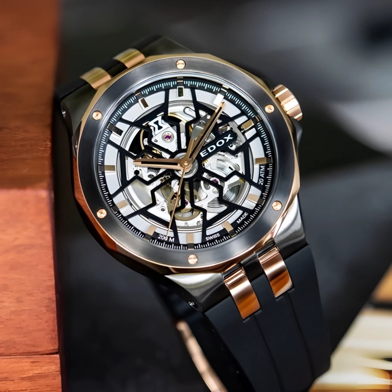 RELOJ EDOX ROSE GOLD AUTOMATIC HOMBRE 85303.357GRNRN - 2