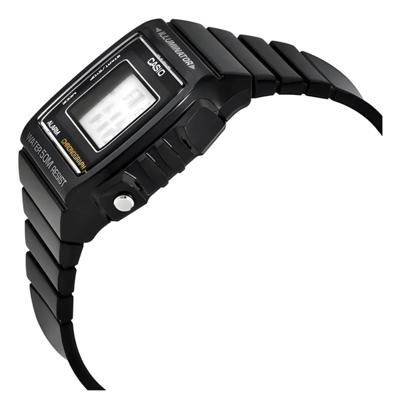 RELOJ CASIO ORIGINAL HOMBRE W-215H-1AV 50M FECHA COLOR DE LA MALLA NEGRO COLOR DEL FONDO GRIS - 3