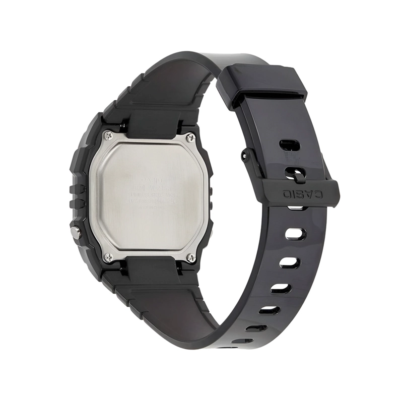 RELOJ CASIO ORIGINAL HOMBRE W-215H-1AV 50M FECHA COLOR DE LA MALLA NEGRO COLOR DEL FONDO GRIS - 5