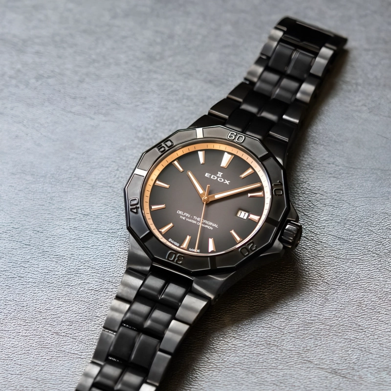 RELOJ EDOX DELFIN THE ORIGINAL DATE HOMBRE - 2