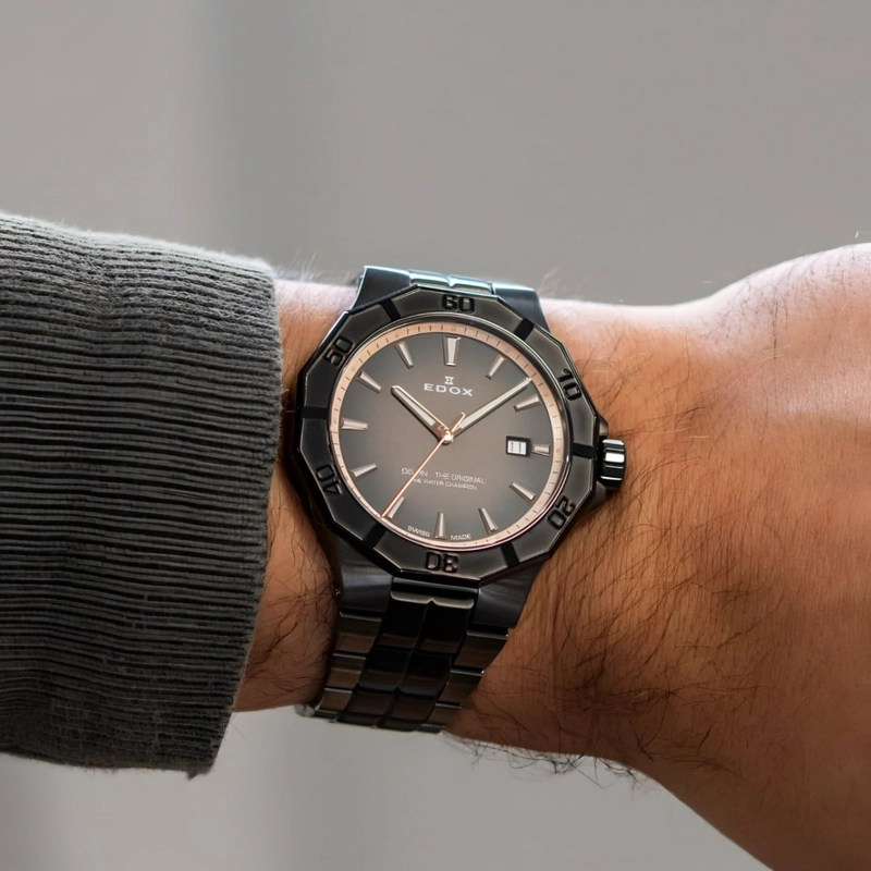 RELOJ EDOX DELFIN THE ORIGINAL DATE HOMBRE - 4