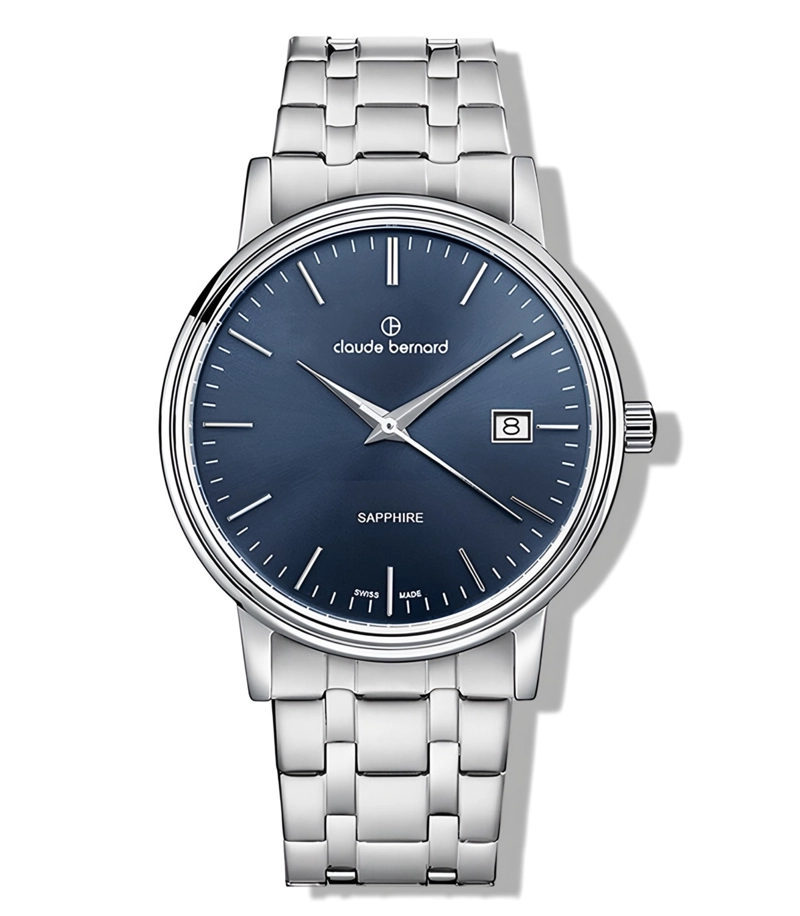 RELOJ CLAUDE BERNARD CLASSIC AZUL ACERO HOMBRE - 1