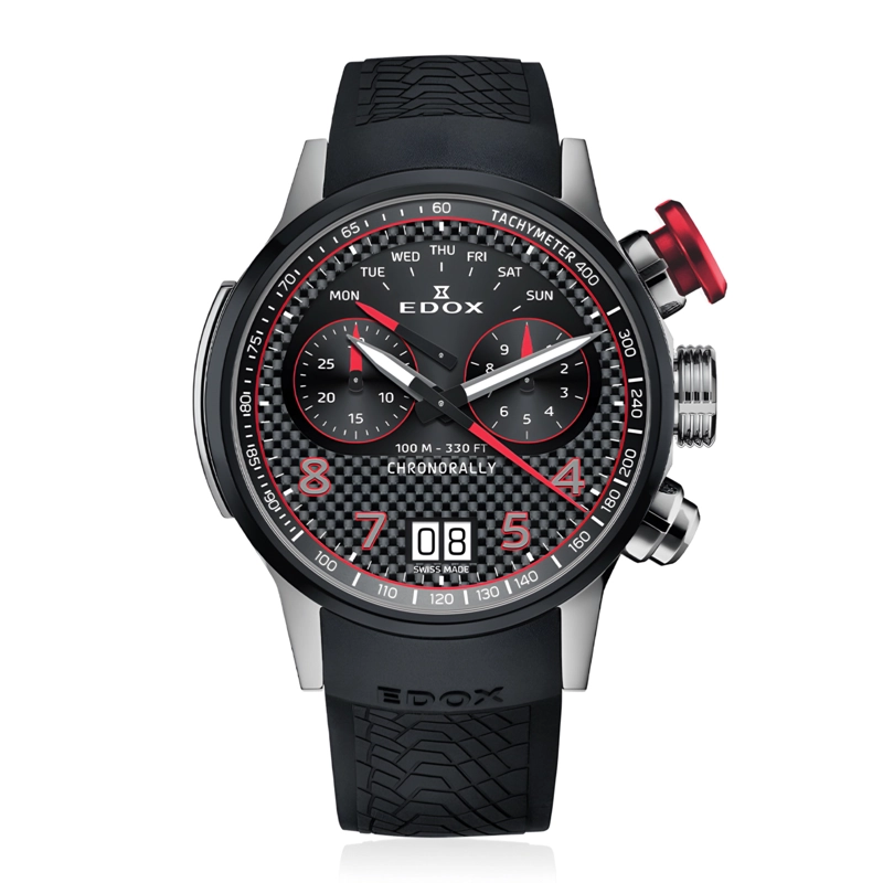 RELOJ EDOX CHRONORALLY NEGRO HOMBRE - 1