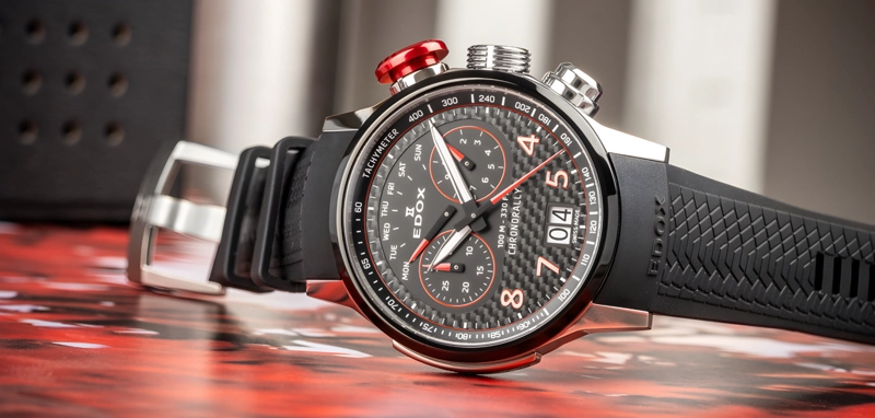 RELOJ EDOX CHRONORALLY NEGRO HOMBRE - 4